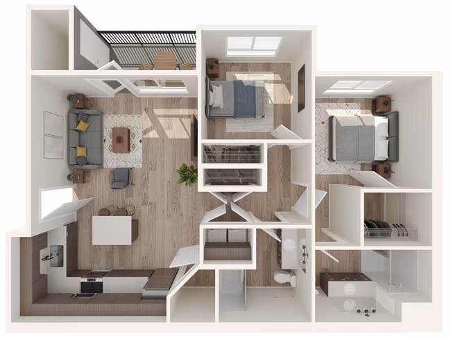 2 Bedroom (Interior) A311 floor plan
